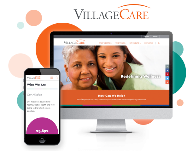 healthcare website design for villagecare