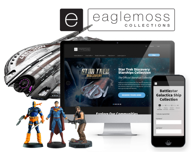 ecommerce website design for eaglemoss