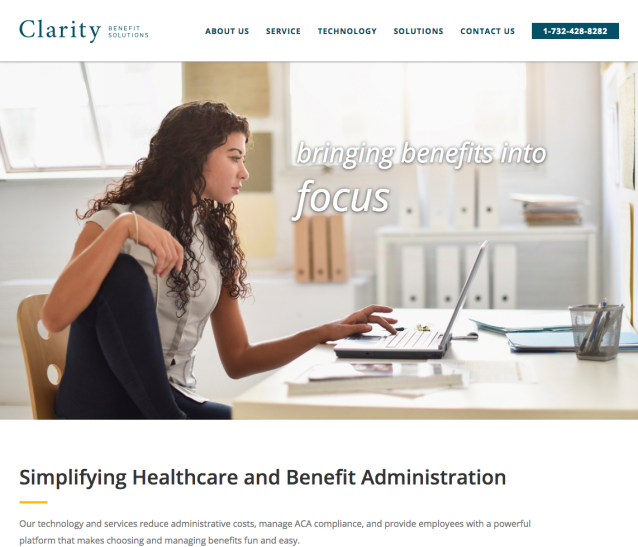 Clarity Benefits Homepage Image