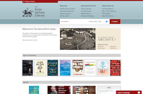 School Library Website Design